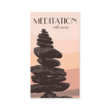 Meditation Guide Peach Reiki Stone Cairn Stack