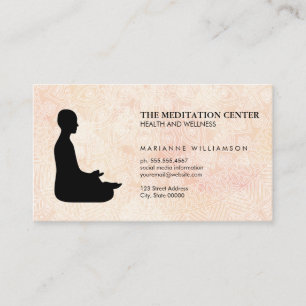 Meditation Health och Hälsa-stammen Mönster Visitkort