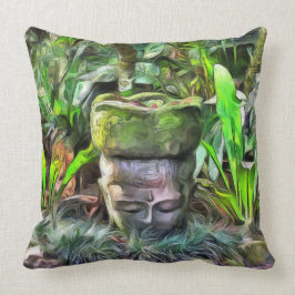 Meditation i en tropisk skogsplan kudde