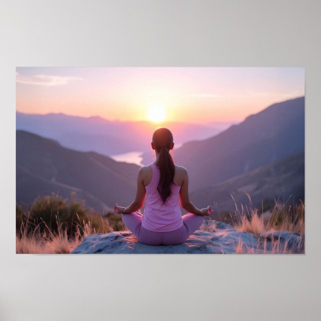 Meditation - Inner Balance - Yoga Poster (Framsidan)