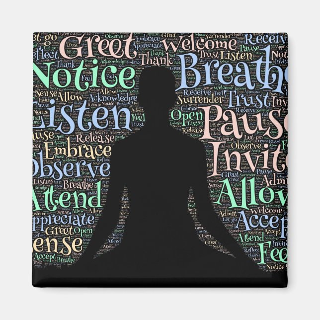Meditation inspiration Magnet (Framsidan)