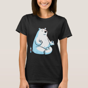 Meditation Isbjörn Yoga Pose Avslappnande Djur _1 T Shirt