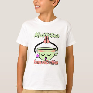 Meditation Koncentration Söt Kaffe Mugg Kawaii T Shirt