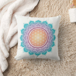 Meditation, Mandala, Livets blomma Kudde