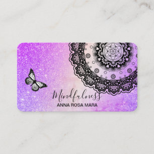 *~* Meditation Mandala Reiki Butterfly Yoga Visitkort