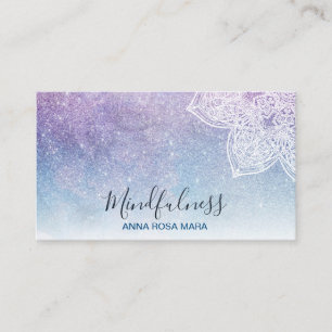 *~* Meditation Mandala Reiki Ombre Yoga Glitter Visitkort