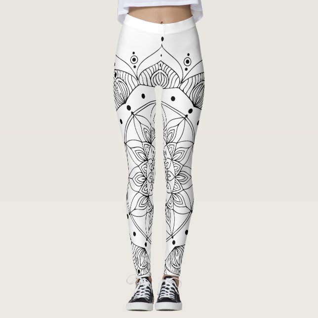 Meditation - Mandala Symbol Leggings (Framsida)