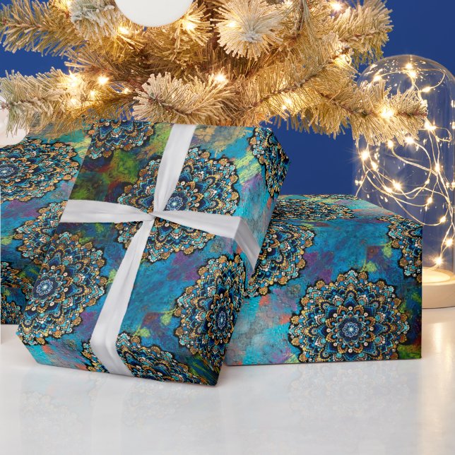 Meditation Mandala Wrapping Papper Presentpapper (Helgdagar)