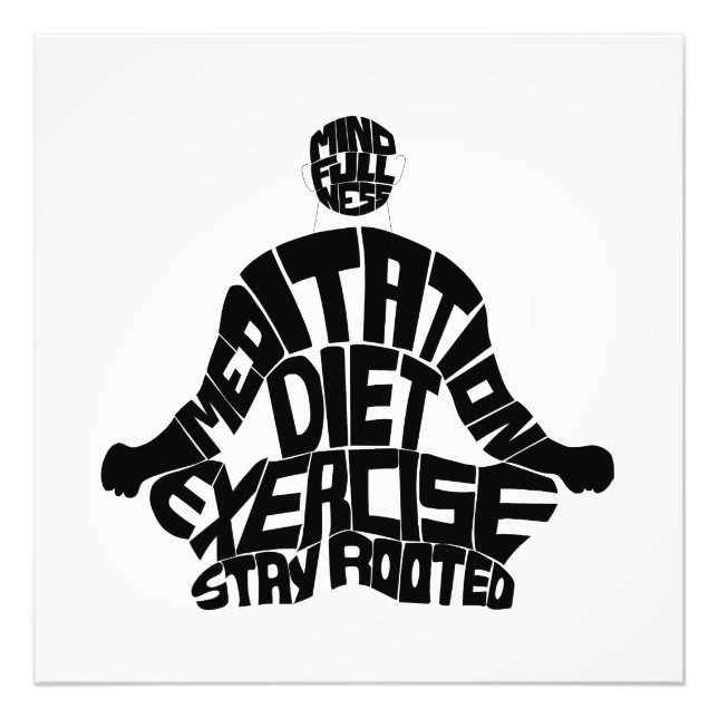 Meditation-Motivation-väggkonst Fototryck (Framsidan)