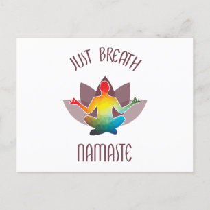 Meditation Namaste Lotus Flower Yoga Pose Spiritua Inbjudan Vykort