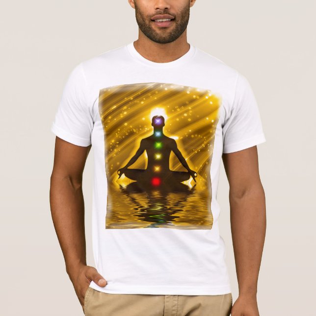 Meditation och avslöjande av charkas tee shirt (Framsida)