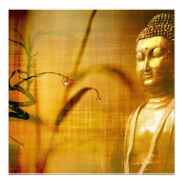 Meditation och bamboo fototryck