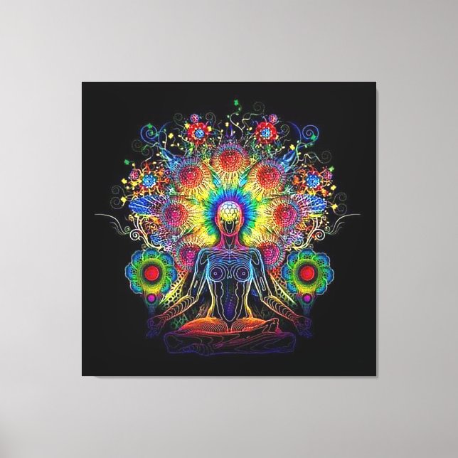 Meditation och lugn canvastryck (Framsida)
