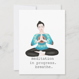 Meditation pågår. andas tack kort
