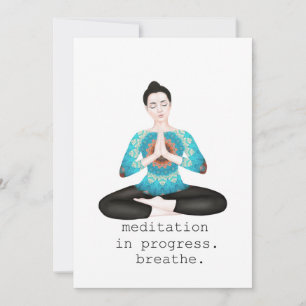 Meditation pågår. andas tack kort