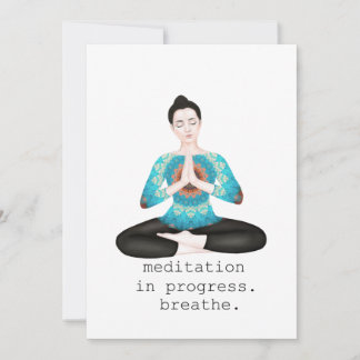 Meditation pågår. andas tack kort