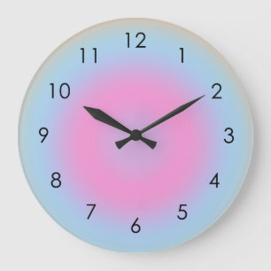 Meditation Pastel Gradient Ombre Colorful Aura   Stor Klocka