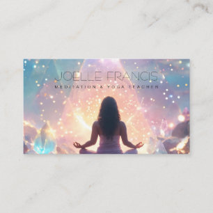 Meditation pastel shiny universum pyramid visitkort