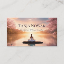 Meditation pastel sjö och måne