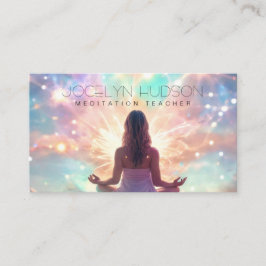 Meditation-pastellanslutning för glansigt universu visitkort