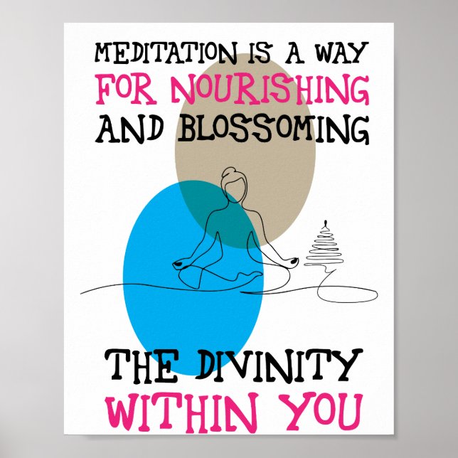 Meditation Poster för Fitness älskare (Framsidan)