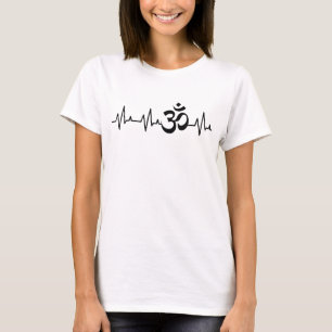 Meditation Puls Hjärtbeat OM Hinduism Andlighet T Shirt