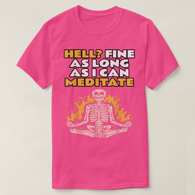 Meditation, Roligt, Halloween, YogaPose roligt ske T Shirt (Design framsida)