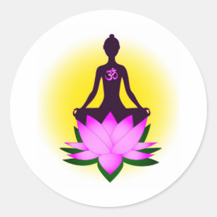 Meditation Runt Klistermärke