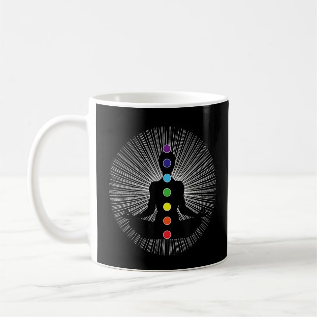Meditation Seven Chakras Yoga Kaffemugg (Vänster)