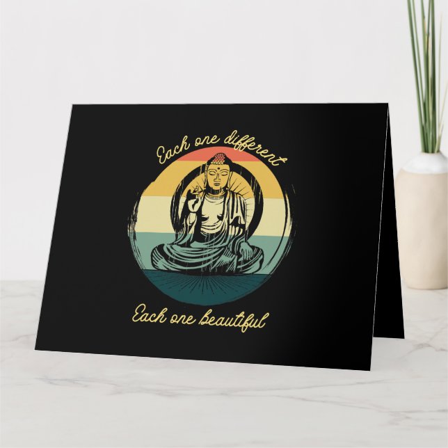 Meditation som säger varann en annan vacker bud kort (Framsida)