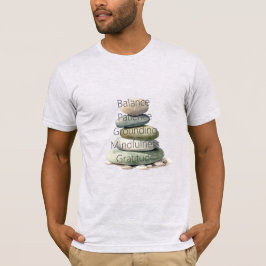Meditation Stenar Balans Mindfulness Yoga T Shirt