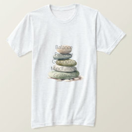 Meditation Stenar Balans Mindfulness Yoga T Shirt