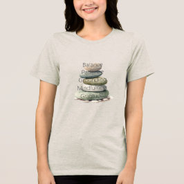 Meditation Stenar Balans Mindfulness Yoga T Shirt