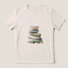Meditation Stenar Balans Mindfulness Yoga T Shirt