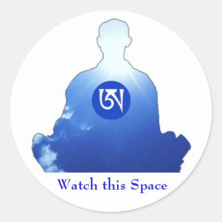 Meditation Sticker Runt Klistermärke