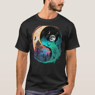 Meditation Taoism Yin Yang Symbol på Nature Taijit T Shirt