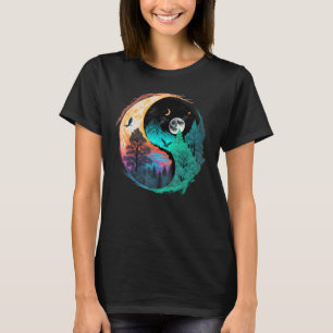 Meditation Taoism Yin Yang-symbol på naturen Taiji T Shirt