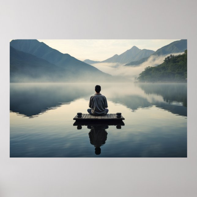 Meditation Tranquil fredlig natur Poster (Framsidan)