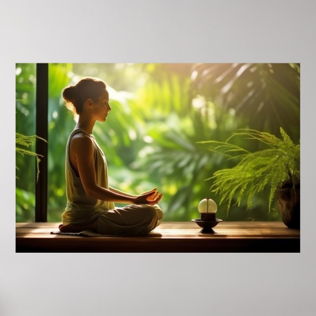 Meditation Tranquil fredlig natur Poster (Framsidan)