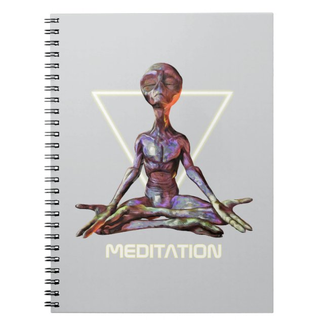Meditation. Utlänning i stillastående skick Anteckningsbok (Framsidan)