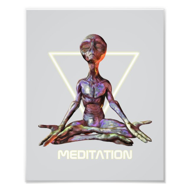 Meditation. Utlänning i stillastående skick Fototryck (Framsidan)
