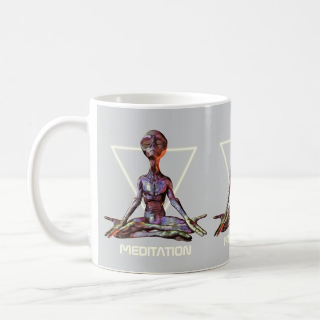 Meditation. Utlänning i stillastående skick Kaffemugg (Vänster)