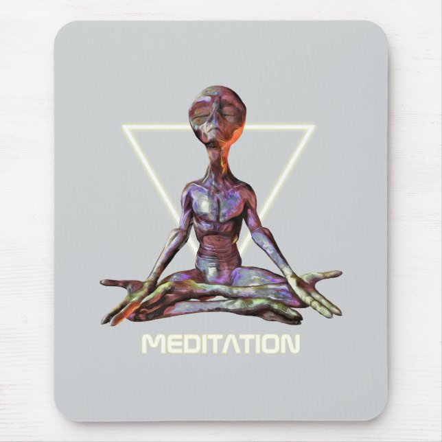 Meditation. Utlänning i stillastående skick Musmatta (Framsidan)