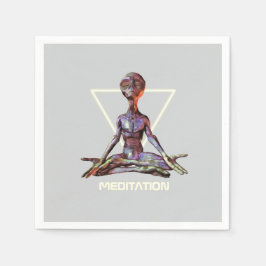 Meditation. Utlänning i stillastående skick Pappersservett