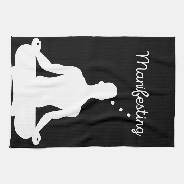 Meditation Visual för Positive Vibes a Kökshandduk (Horisontell)