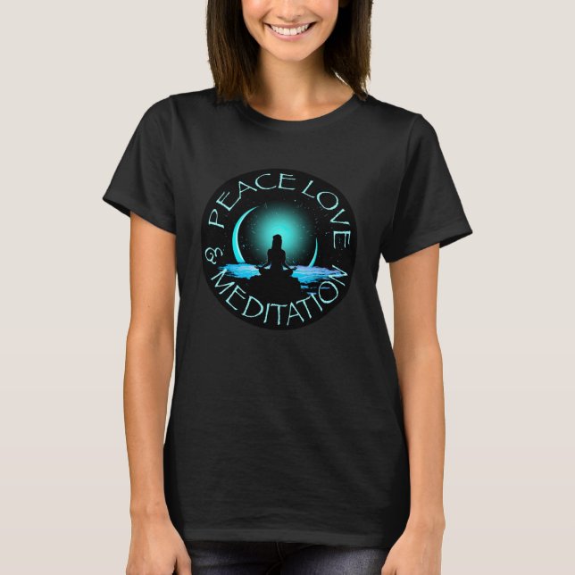 Meditation Yoga Andlig Hindu God Ganesha från Shi T Shirt (Framsida)