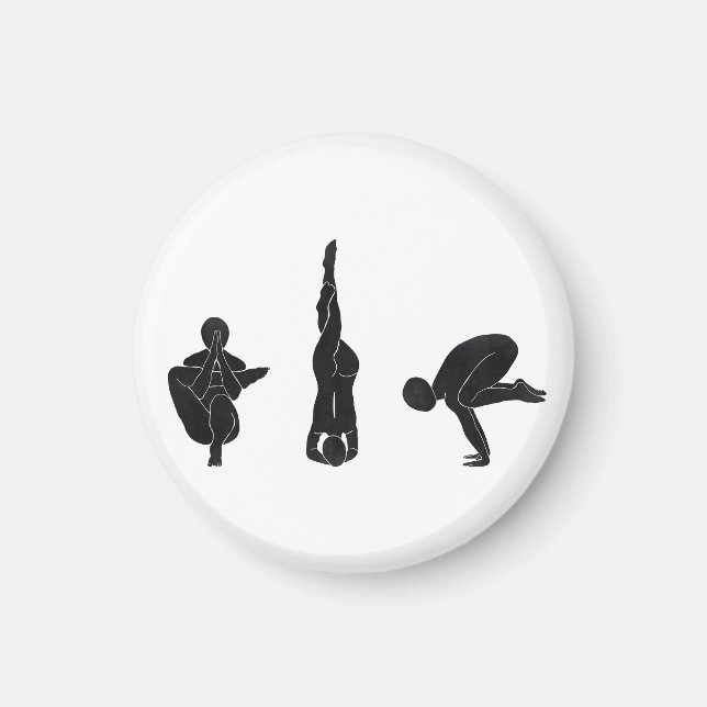 Meditation, yoga, Attityd Magnet (Framsidan)