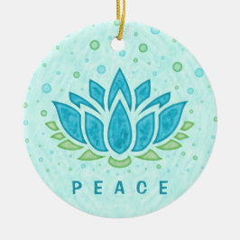 Meditation Yoga Lotus Flower Zen | Textmall Julgransprydnad Keramik