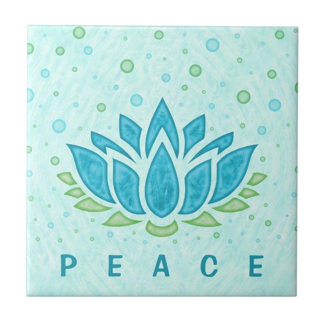 Meditation Yoga Lotus Flower Zen| Textmall Kakelplatta (Framsidan)