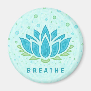 Meditation Yoga Lotus Flower Zen Textmall Magnet